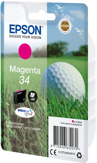 Epson 34 Magenta Ink 4.2ml 300 pages (C13T34634010)