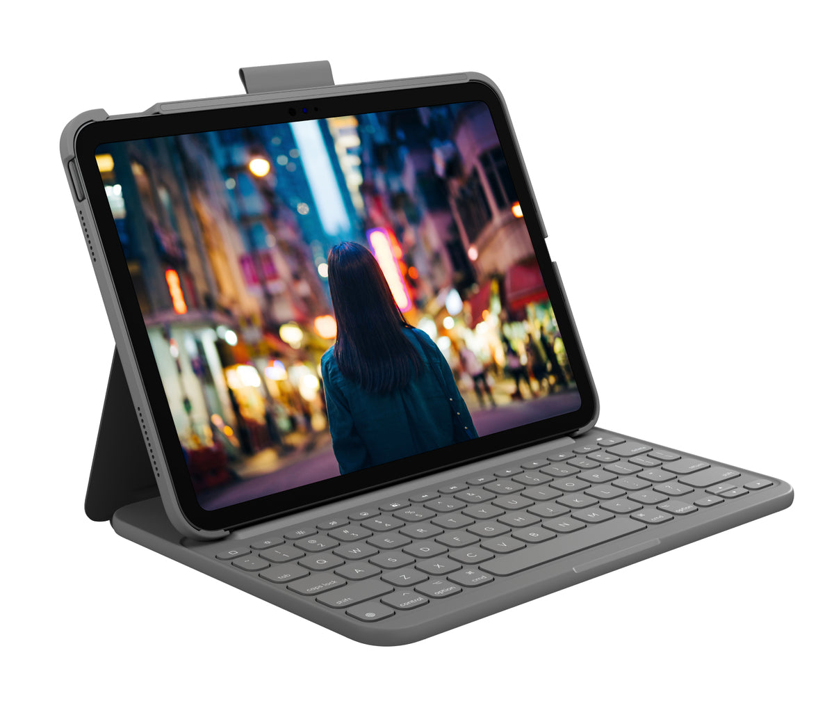 Funda con Teclado LOGITECH Slim Folio Gris (920-011426)