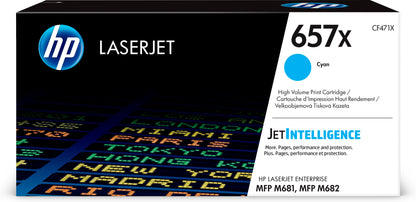 HP CF471X Cyan Original Toner Cartridge - 657X. 23,000 Pages