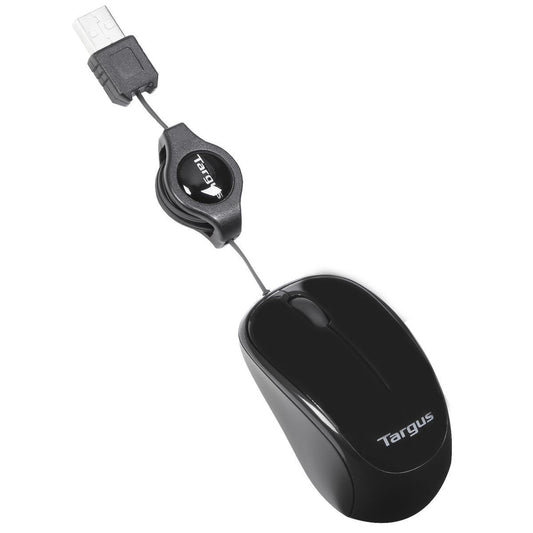Ratón TARGUS Retráctil USB-A 1000dpi Negro (AMU75EU)
