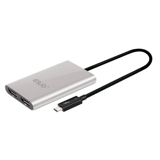 Club 3D Thunderbolt 3 to 2xDP Adapter Silver (CSV-1577)