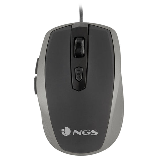 Tick mouse with optical USB cable 6 buttons 1,600dpi black/silver