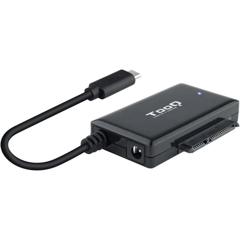 ADAPTADOR USB 3.0 USB-C TOOQ DISCO DURO SATA 2.5"/3.5" ALIMENTADOR BLACK