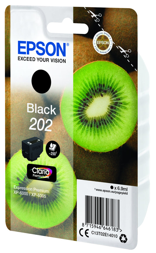 Epson 202 T02E1 Black Ink 6.9ml (C13T02E14010)