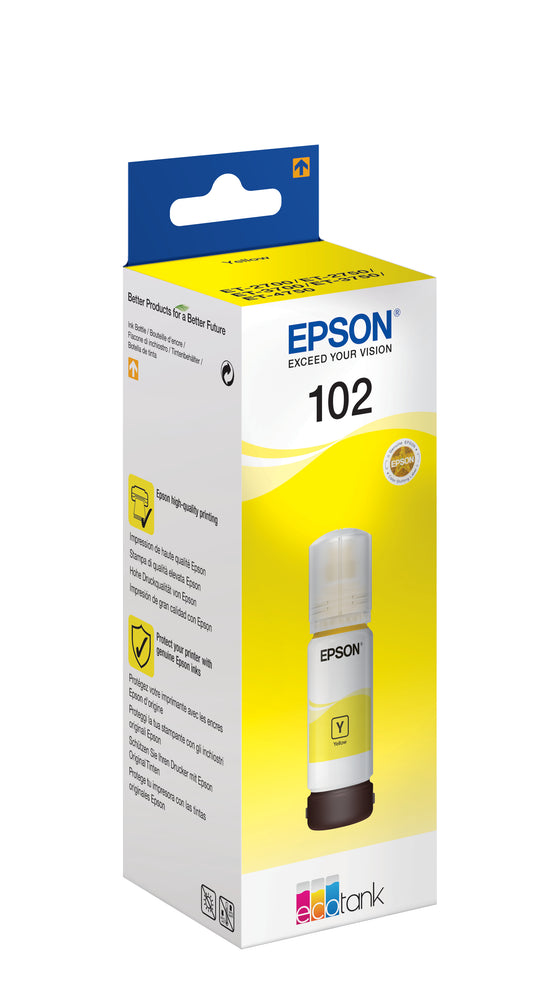 Epson 102 Amarillo Botella de Tinta Original - C13T03R440. 6.000 Paginas