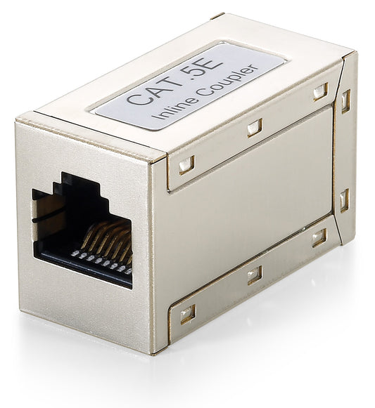 Shielded RJ45 female to RJ45 female adapter, Category 5e