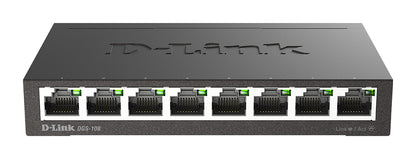 D-Link 8p 10/100/1000 Metal Black Switch (DGS-108)