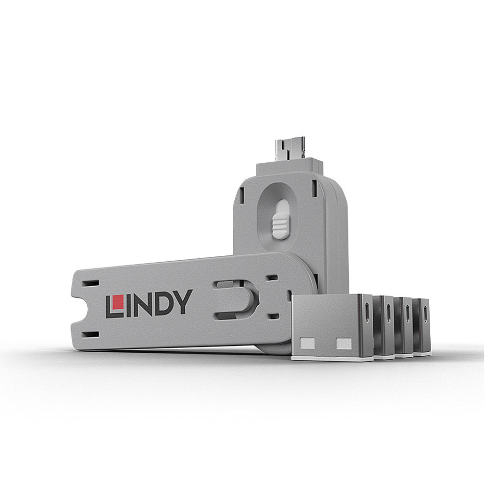 Llave LINDY Bloqueadora de Puerto USB-A 4 Unid (40454)