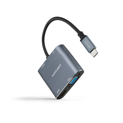 Adaptador Nanocable USB-C a HDMI/VGA/USB-A (10.16.4304)