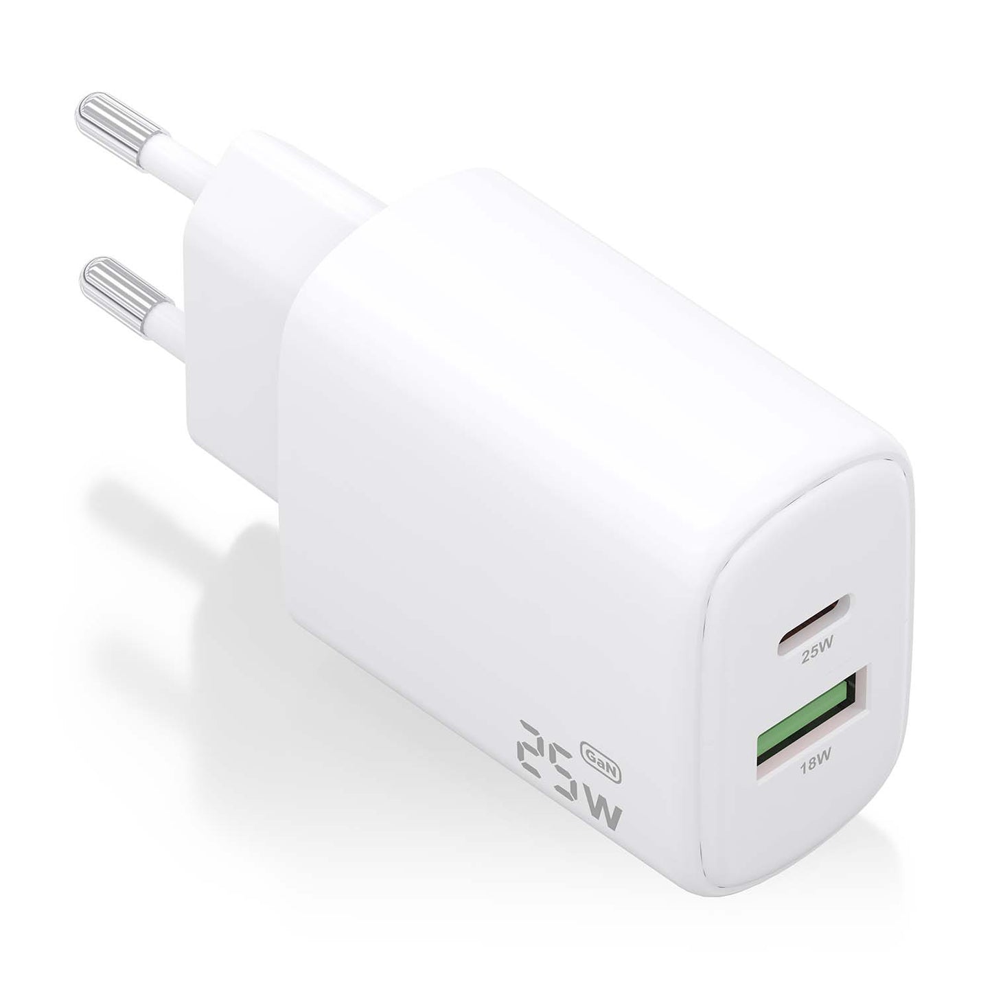 Cargador Pared AISENS Usb-C/Usb-A 25W Blanco(A110-0911)