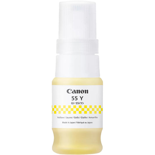 Canon GI55 Yellow Original Ink Bottle - GI55Y/6291C001. 3,000 Pages