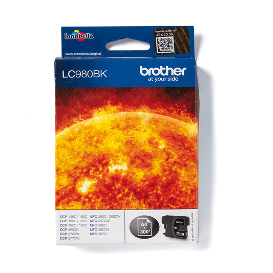 Brother LC980 Black Original Ink Cartridge - LC980BK. 300 Pages