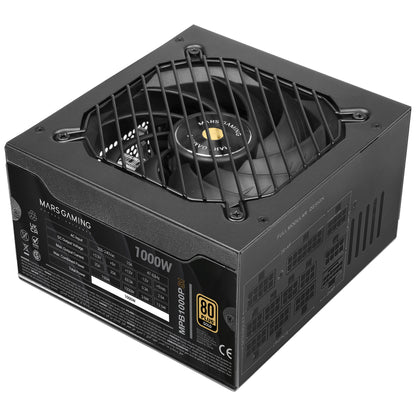 Mars Gaming ATX 1000W 80+Gold Black Power Supply (MPB1000PSI)