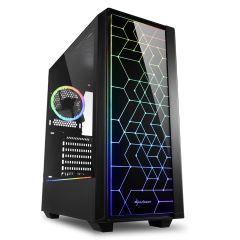 Chasis Semitorre Lit 100 sin Fuente Soporta ATX Micro ATX Mini ITX Bahias Internas 2x3.5' 6x2.5' 1xVentilador Trasero 120mm RGB 1xVentilador Delantero 2xUsb3.0 1xUsb2.0 Salida Audio y Microfono Iluminacion RGB Ventana Lateral Transparente de Cristal