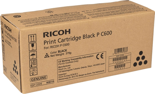 Ricoh PC600 Black Original Toner Cartridge - 408314/P C600BK