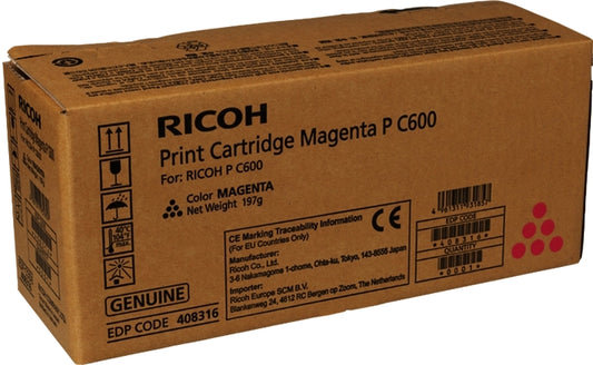 Ricoh PC600 Magenta Original Toner Cartridge - 408316/P C600M
