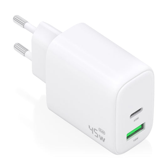 AISENS 45W USB-A USB-C White Wall Charger (A110-0971)