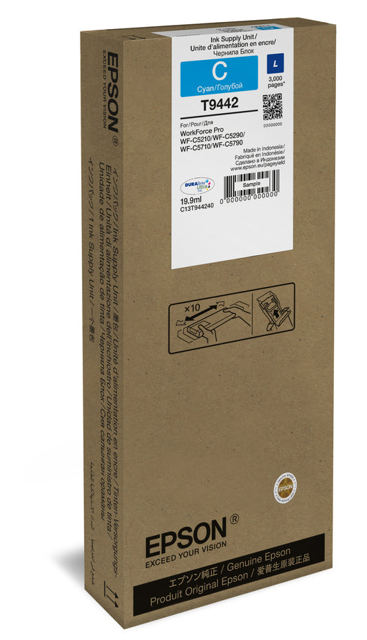 Epson T9442 Cyan Cartucho de Tinta Original - C13T944240. 3.000 Paginas