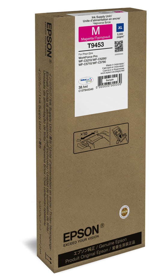 Epson T9453 Magenta Cartucho de Tinta Original - C13T945340. 5.000 Paginas