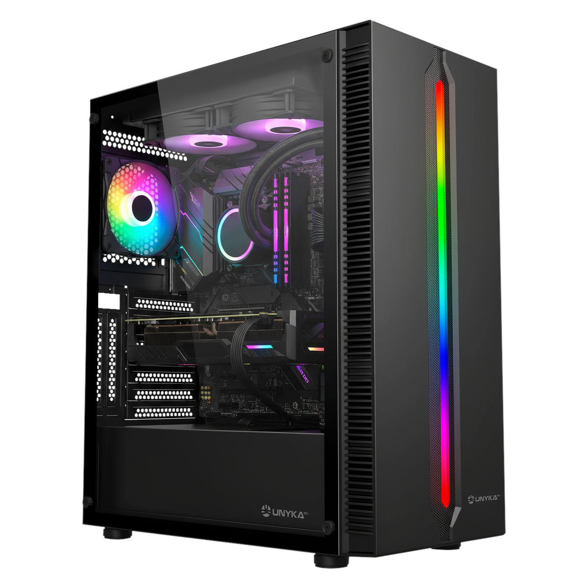 Caja Unyka Armor Lumina ARGB USB ATX Negra (UK511210)