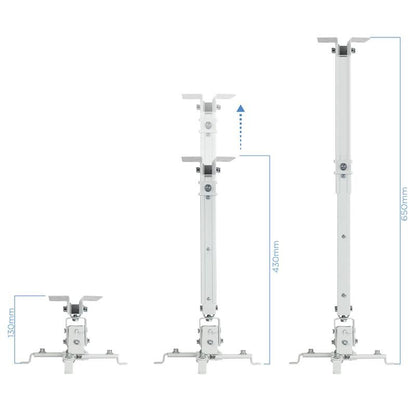 SOPORTE PROYECTOR TOOQ TECHO INCLINABLE WHITE