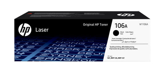 HP W1106A Negro Cartucho de Toner Original - 106A. 1.000 Paginas