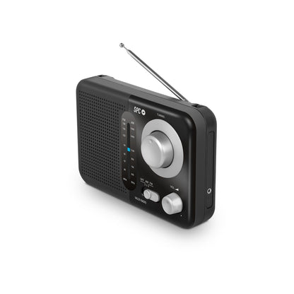Radio Portátil SPC Valdi Analógica AM/FM Negra (4590N)