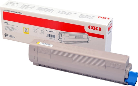 OKI C813 Yellow Original Toner Cartridge - 46471113
