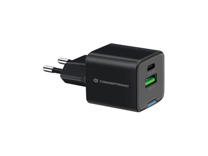 CONCEPTRONIC USB-A/C GaN 20W Wall Charger (ALTHEA15B)