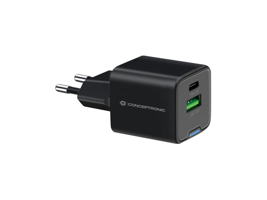 CONCEPTRONIC USB-A/C GaN 20W Wall Charger (ALTHEA15B)