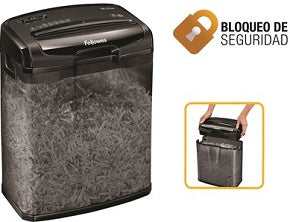Destructora m-7cm capacidad de 7 hojas manual tipo corte en particulas 4x35mm nivel de seguridad p-4 ciclo de trabajo de 5 minutos con 30 minutos de enfriamiento destruye grapas y tarjetas de credito peso 3kg negro