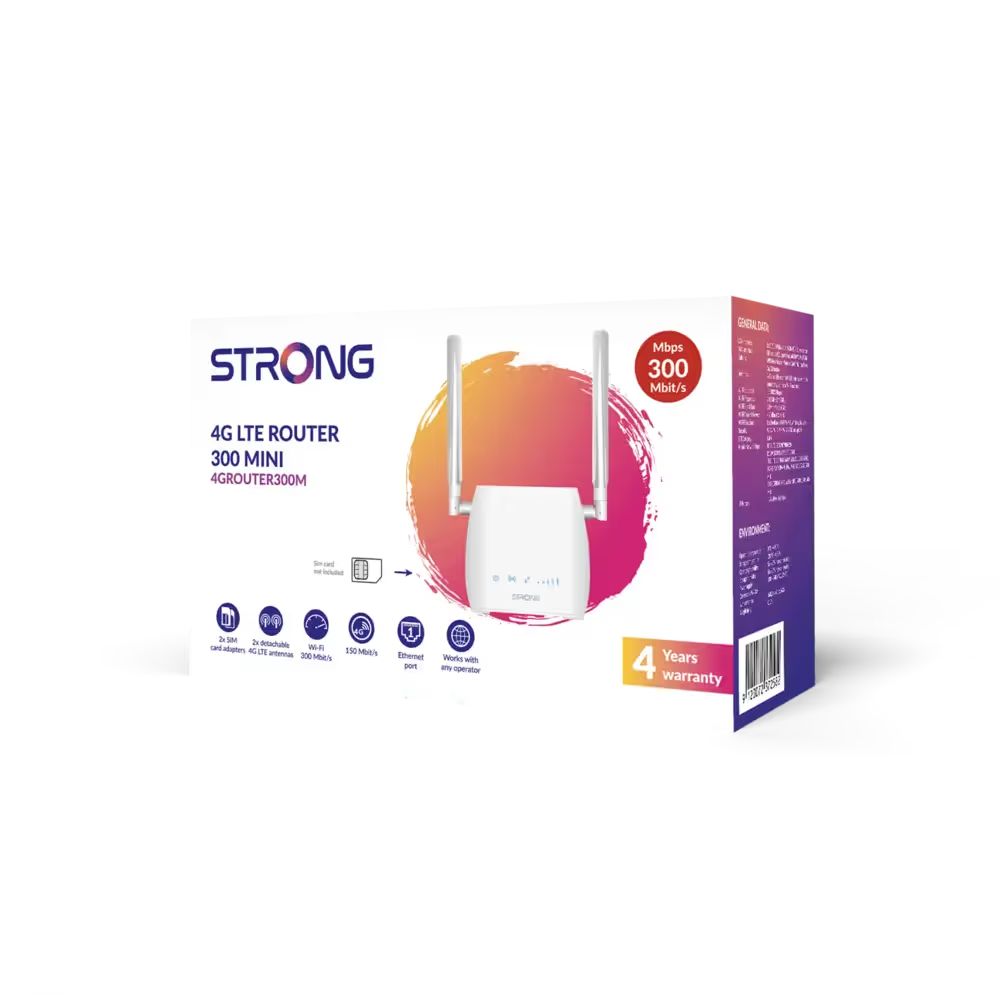 Router Strong 300M WiFi 4G 2 Antenas (4GROUTER300M)