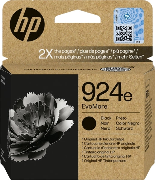 HP 924e Black Original Ink Cartridge - 4K0V0NE