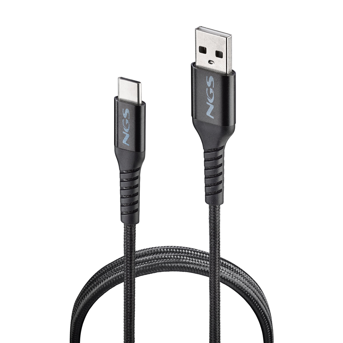 Cable NGS USB-A a USB-C Trenzado 1m Negro (KNOT-AC)