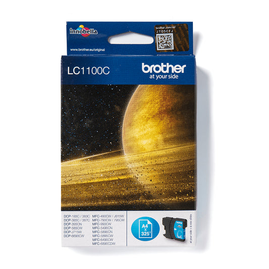 Brother LC1100 Cyan Original Ink Cartridge - LC1100C. 325 Pages