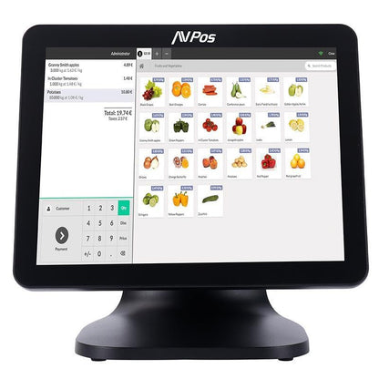 TPV AVPOS K5000 15" ALUMINIO TACTIL INTEL I7/8GB/128GB/LAN 1000 3YR GAR