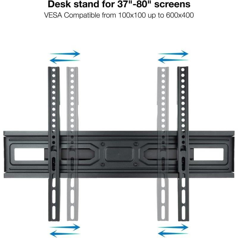 SOPORTE TV MONITOR TOOQ 37-80 40KG INCLINABLE/GIRATORIO BLACK