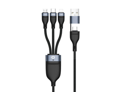 Cable CONCEPTRONIC USB-C/M 3en1 1.5m Negro (ETTA05B15)