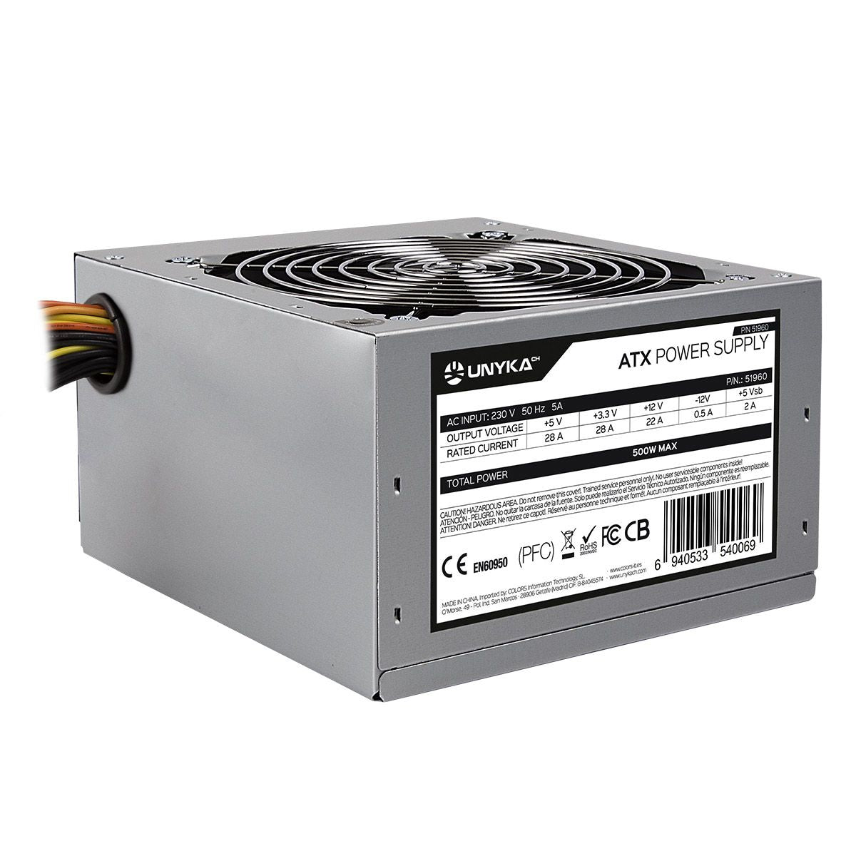 FUENTE DE ALIMENTACION UNYKACH 500W ATX