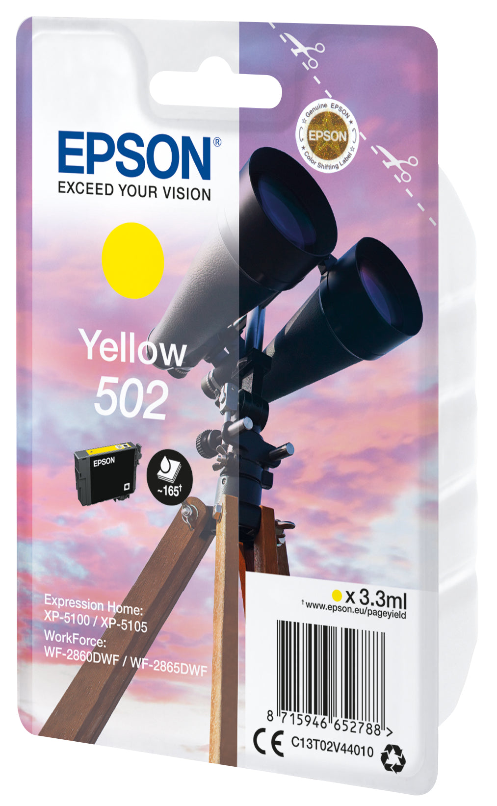 EPSON INK C13T02V44020 YELLOW T02V4 502
