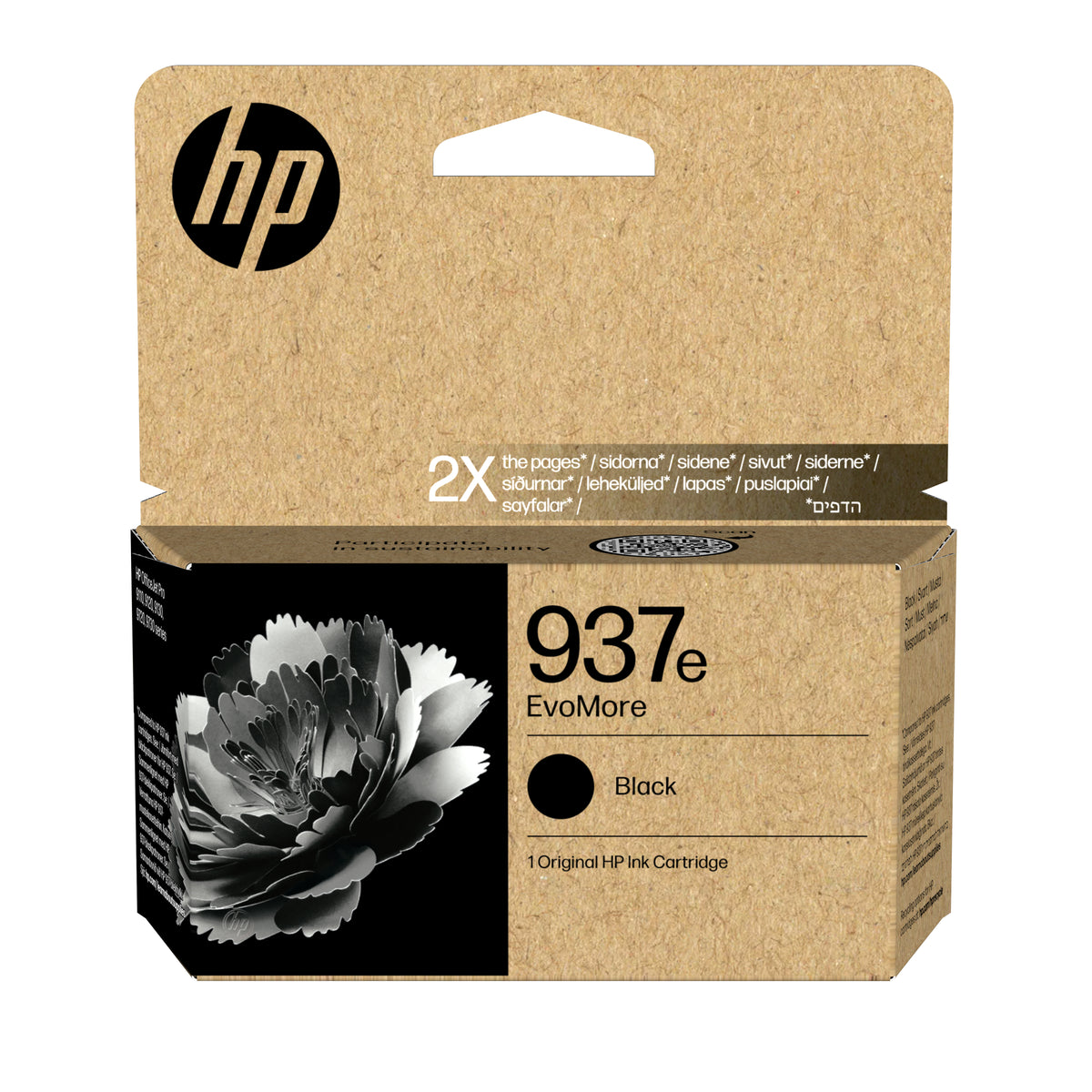 HP 937e Negro Cartucho de Tinta Original - 4S6W9NE. 2.500 Paginas