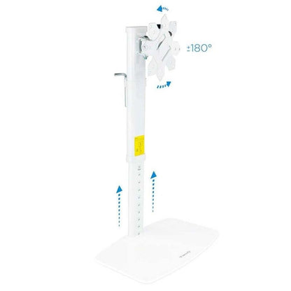 SOPORTE DE MESA TV MONITOR TOOQ REG.ALTURA GIR. INCL. 17"-27" WHITE