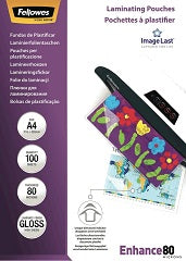 Funda de plastificar en acabado brillo a4 80 micras pack 100 unidades
