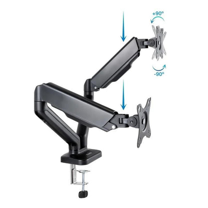 SOPORTE DE MESA TV/MONITOR TOOQ DB5132TNR-B 17-32 2 BRAZOS ASISTIDO BLACK