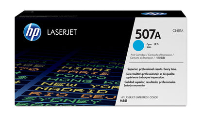 HP CE401A Cyan Cartucho de Toner Original - 507A. 6.000 Paginas