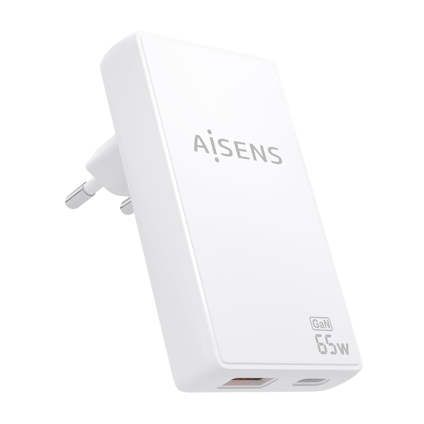 Cargador Pared AISENS GaN 65W UDB-A/C (ASCH-65W2P076-W)