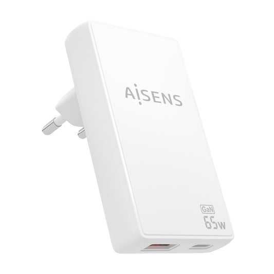 AISENS GaN 65W USB-A/C Wall Charger (ASCH-65W2P076-W)