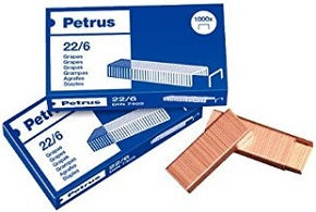 Grapas de cobre de tiipo 22/6 grapas pack de 1000 unidades