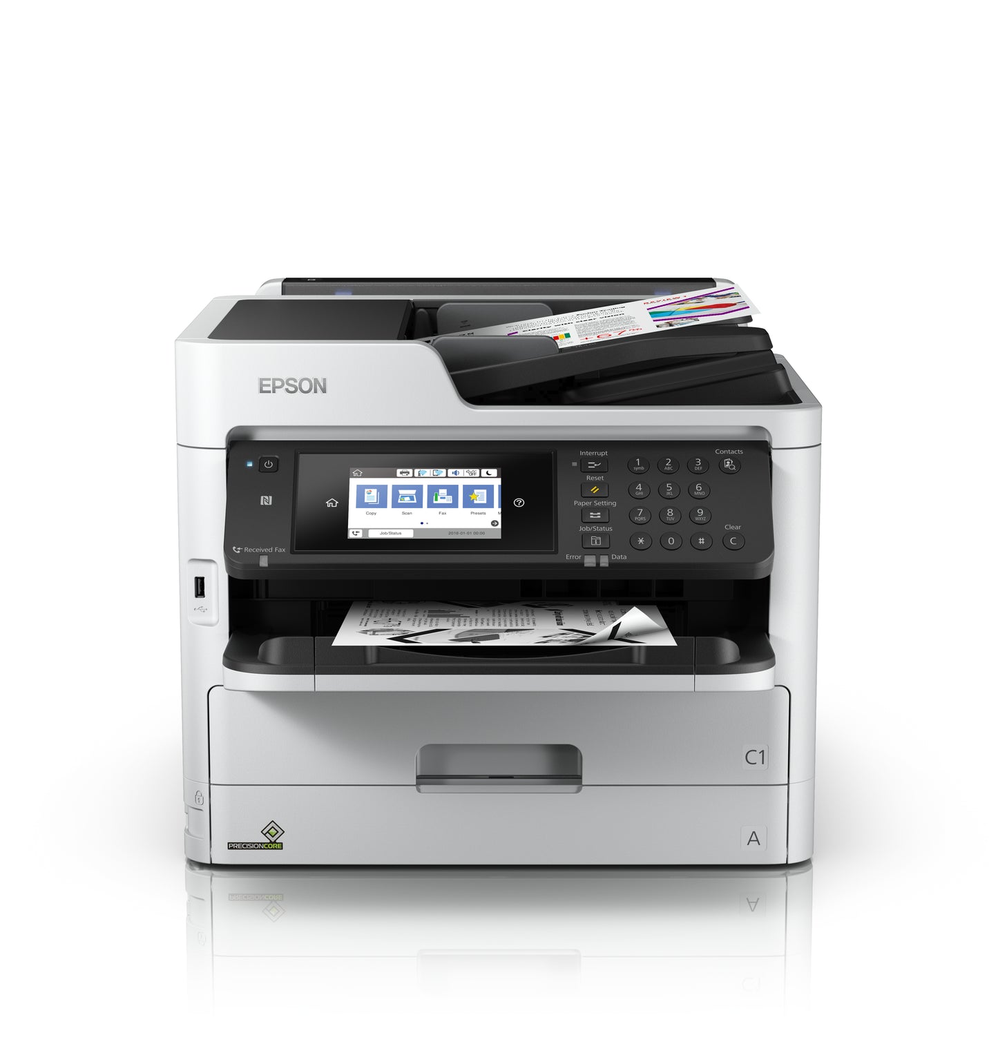 Epson WF-M5799DWF A4 B/W Fax Multifunction Printer White (C11CG04401)