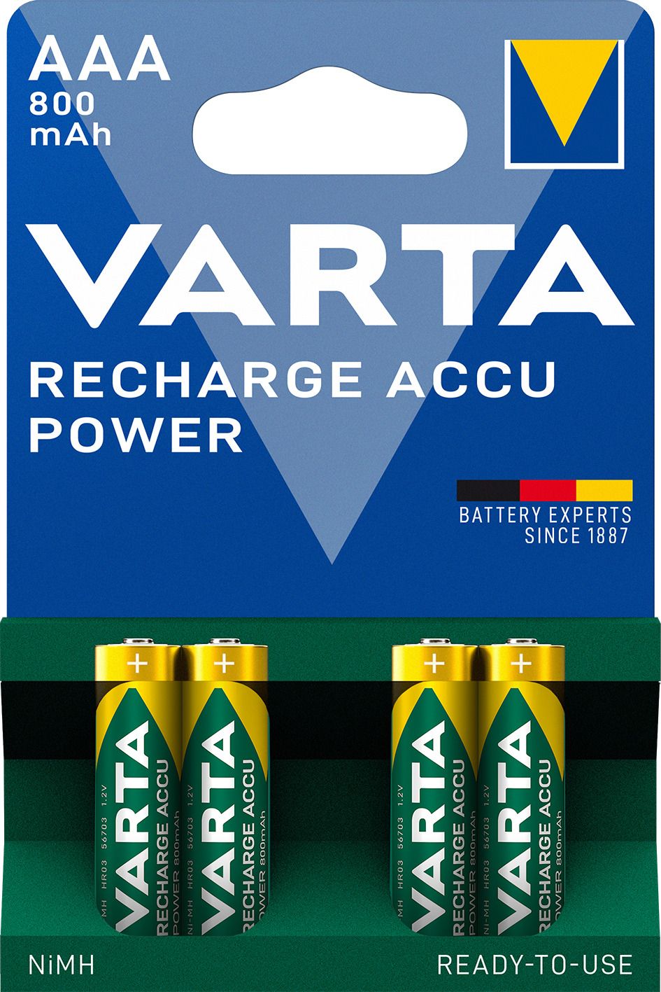 Plias Recargables Varta AAA Blister 4 (56703101404)